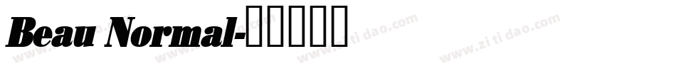 Beau Normal字体转换